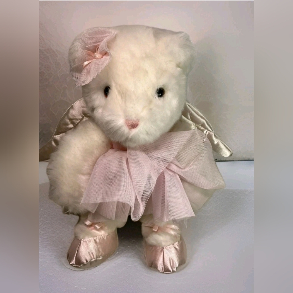 Gund Victoria Secret - Plush ANGEL BALLERINA White BEAR - Pink Leotard - Wings